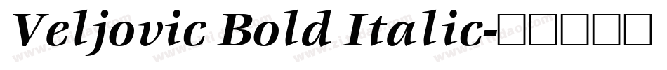 Veljovic Bold Italic字体转换